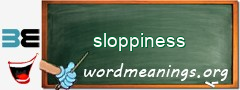 WordMeaning blackboard for sloppiness